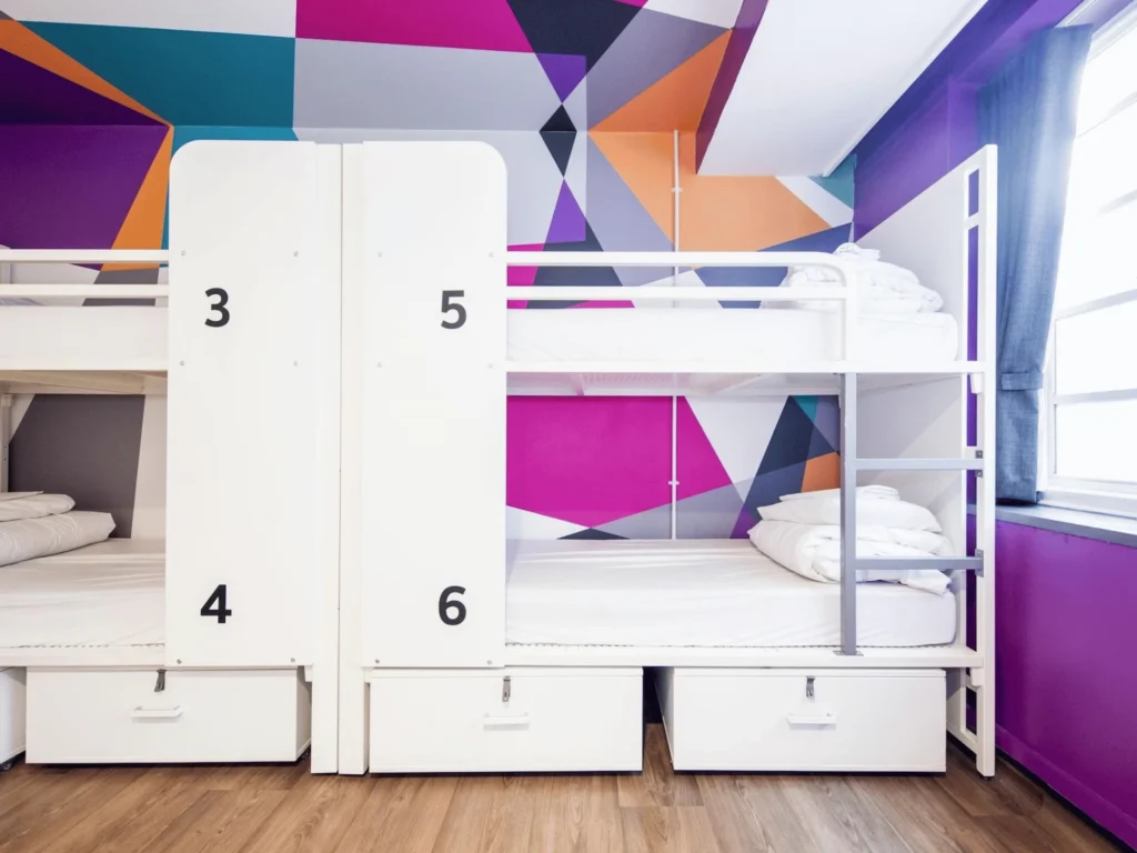 Inside one of Generator London Hostel's rooms. Best capsule hotels in London