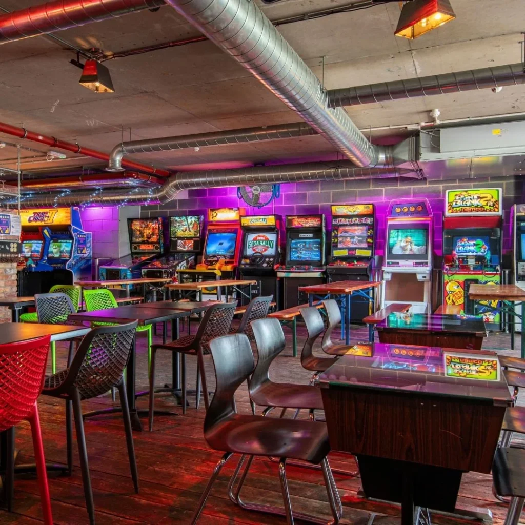 Four Quarters bar. Best Arcade Bars In London