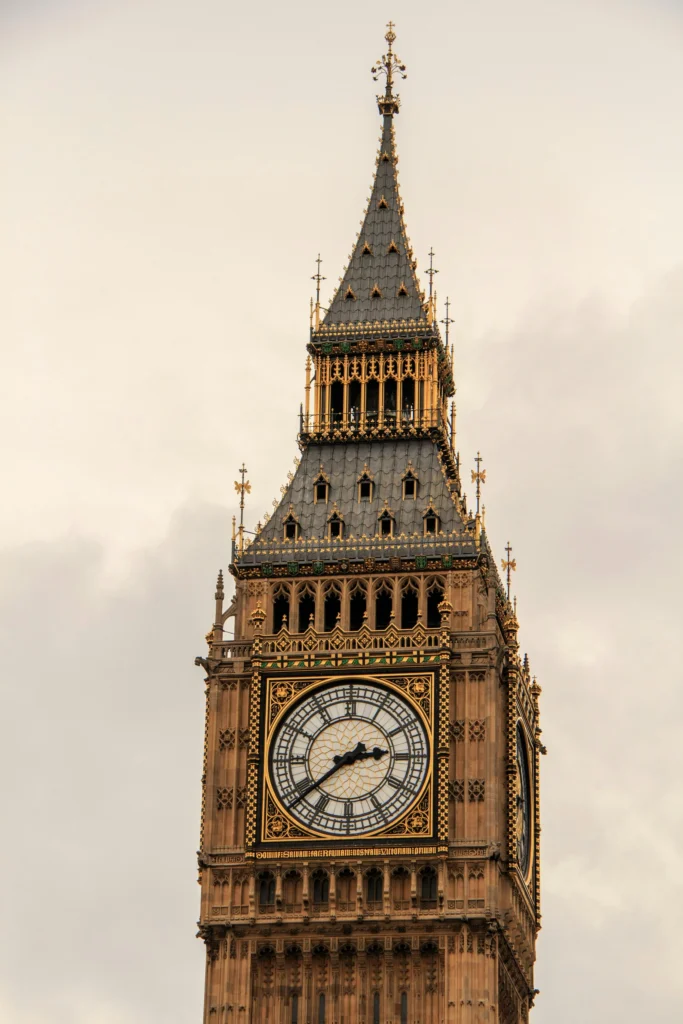 Medium shot of Big Ben. London Instagram captions