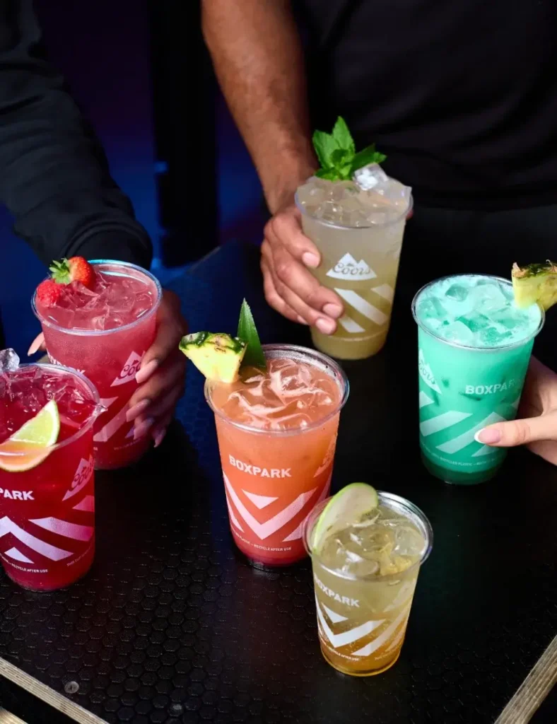 Boxpark. Best bottomless brunches in Shoreditch