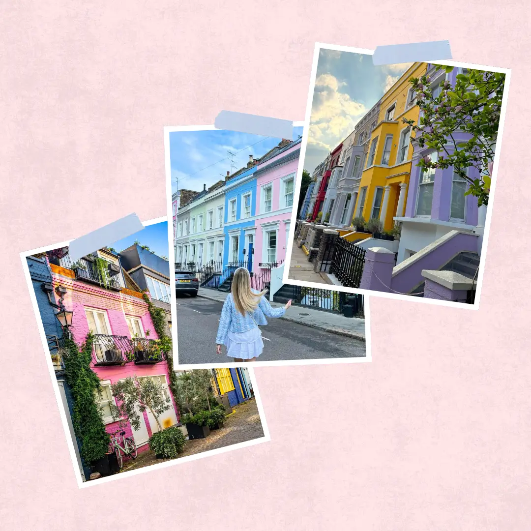 all about the colourful houses in Notting Hill London