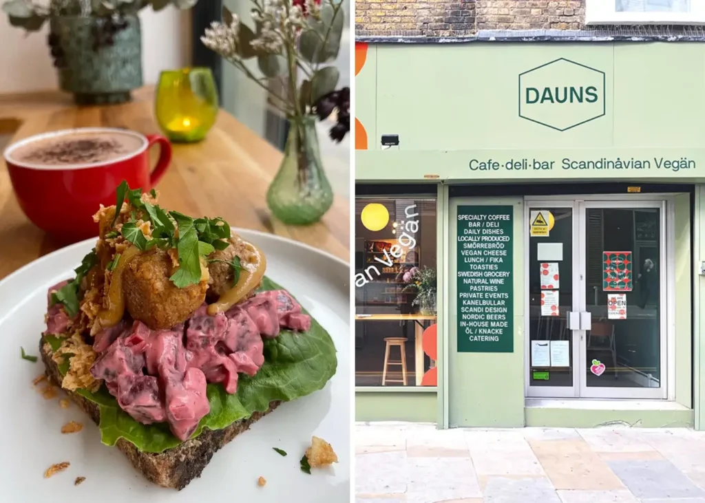 Dauns. best vegan cafes in london