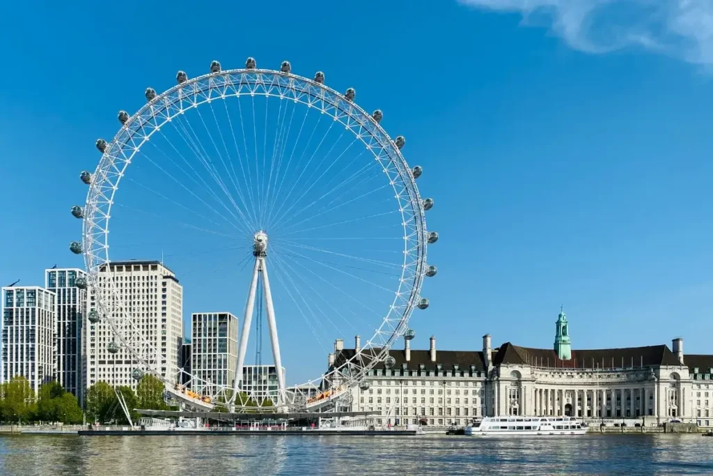 A view of London Eye from Victoria Embankment